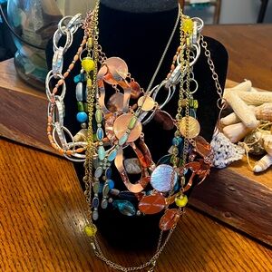 Multicolor Statement Necklace bundle